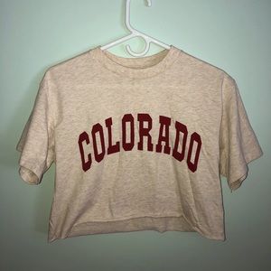 Say What? tan Colorado graphic t-shirt